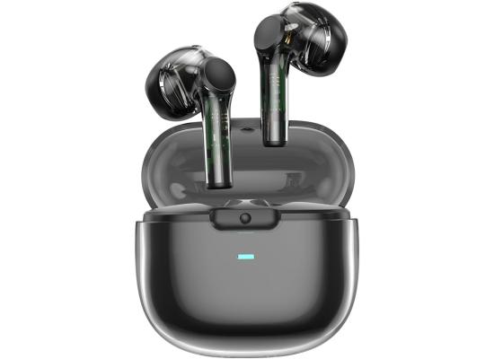 WIWU TWS12 Pure Sound TWS Airbuds, Pure Bass HF sound true wireless stereo, Smart voice assistant up to 24 hours - Black